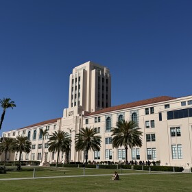 The San Diego County Administration Building in downtown San Diego is shown on June 16, 2025.